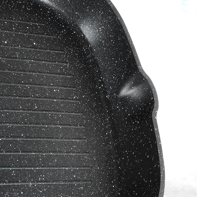 Сковорода-гриль Vilde Black & Wood гранітова 28x28 см (5904316475345) - зображення 11