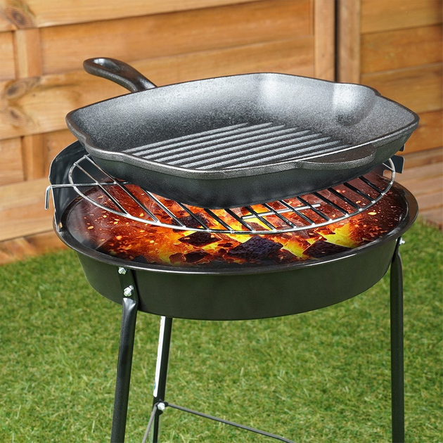 Patelnia do grillowania VildeCast Line żeliwna z silikonową nakładką 28x28 cm (5904316471835) - obraz 5