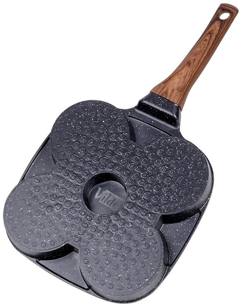 Сковорода для яєць Vilde Black & Wood гранітова на 4 відділи 19 см (5904316465117) - зображення 6