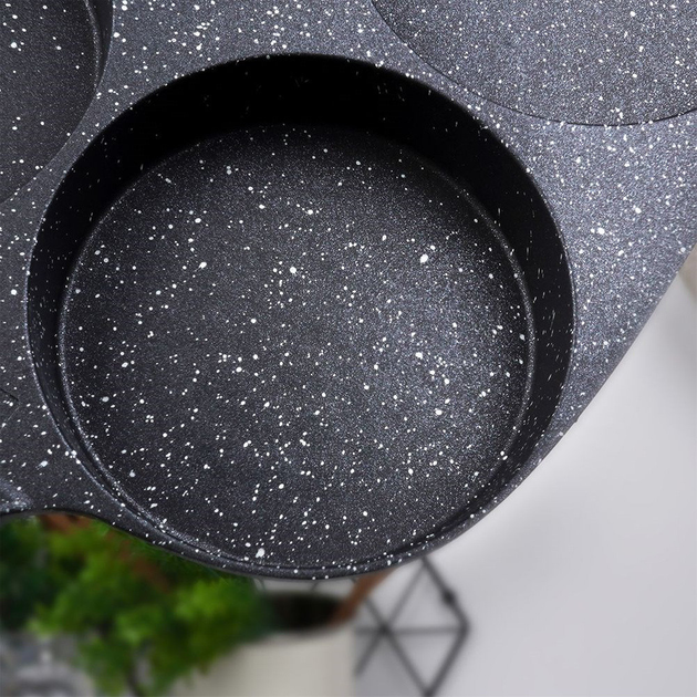 Сковорода для яєць Vilde Black & Wood гранітова на 4 відділи 19 см (5904316465117) - зображення 10