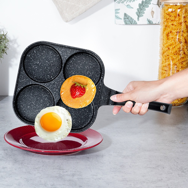 Сковорода для яєць Orion Grande гранітова на 4 відділи 22 см (8592381196615) - зображення 9