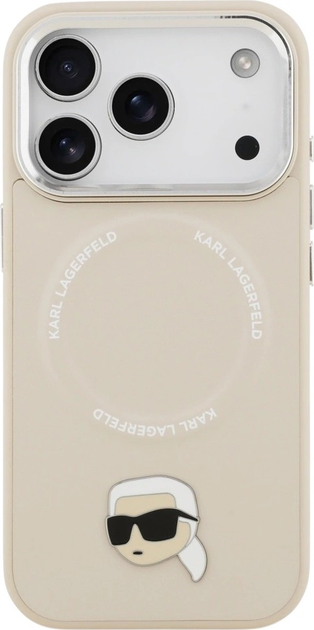 Панель Karl Lagerfeld Karl Pin MagSafe для Apple iPhone 17 Pro Beige (3666339495794) - зображення 2