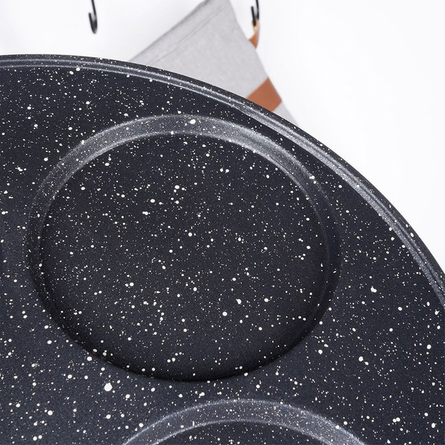 Сковорода для яєць Orion Grande гранітова на 4 відділи 27 см (8592381128739) - зображення 4