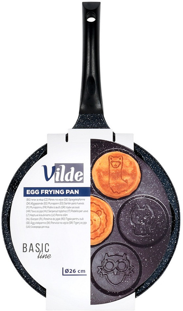 Patelnia do jajek Vilde Basic Line granitowa na 7 otworów 26 cm (5904316492663) - obraz 1