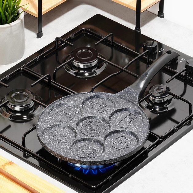 Patelnia do jajek Vilde Basic Line granitowa na 7 otworów 26 cm (5904316492663) - obraz 8