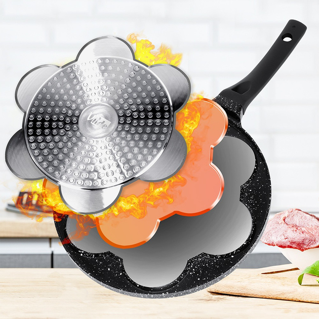 Patelnia do jajek Vilde Basic Line granitowa na 7 otworów 26 cm (5904316492618) - obraz 11