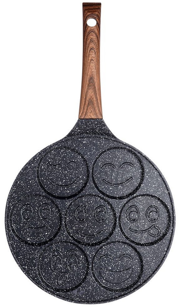 Сковорода для яєць Vilde Black & Wood гранітова на 7 відділів 26 см (5904316465100) - зображення 2