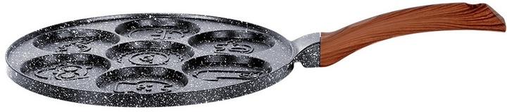 Сковорода для яєць Vilde Black & Wood гранітова на 7 відділів 26 см (5904316492601) - зображення 5