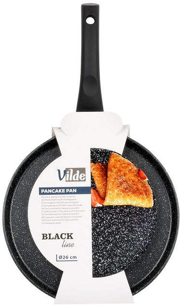 Сковорода для млинців Vilde Black Line гранітова 26 см (5904316492052) - зображення 1