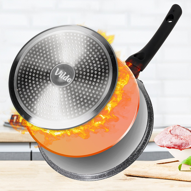 Сковорода для млинців Vilde Black Line гранітова 24 см (5904316492045) - зображення 9