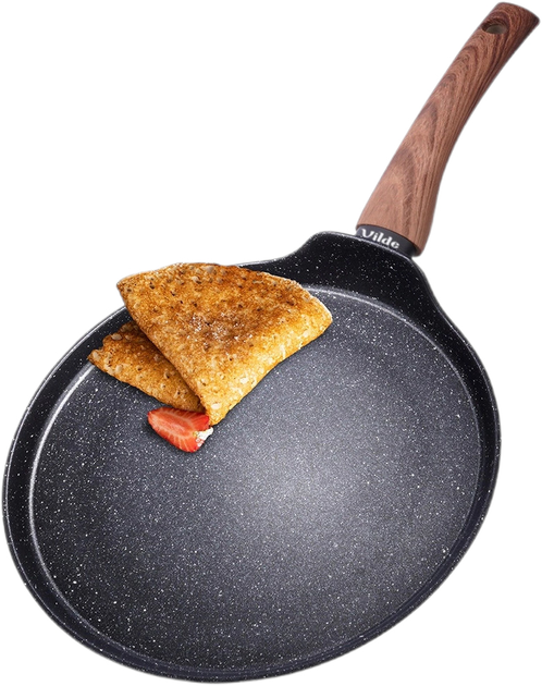 Patelnia do naleśników Vilde Black & Wood granitowa 24 cm (5904316475338) - obraz 8