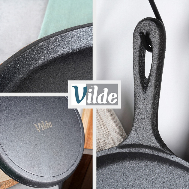 Patelnia do naleśników Vilde Cast Line żeliwna 26 cm (5904316487768) - obraz 4