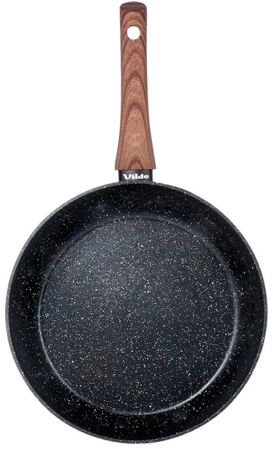 Patelnia Vilde Black & Wood granitowa 28 cm (5904316475406) - obraz 2