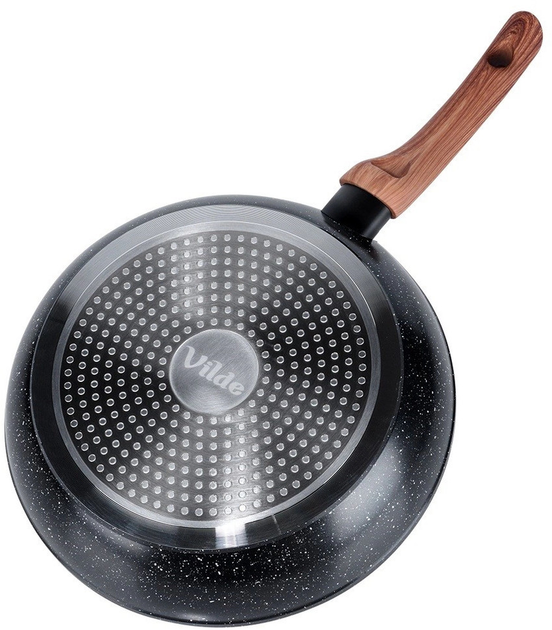 Patelnia Vilde Black & Wood granitowa 28 cm (5904316475406) - obraz 7