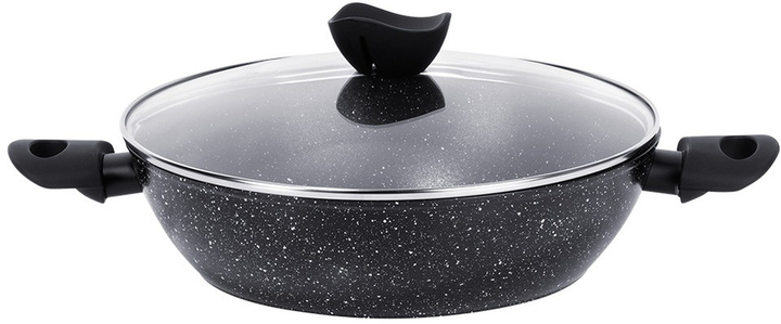 Patelnia Vilde Black Line granitowa z pokrywką 28 cm (5904316492687) - obraz 6
