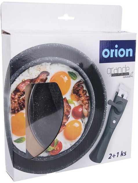 Набір сковорід Orion Grande гранітовий зі знімною ручкою 20/26 см (8592381157104) - зображення 1