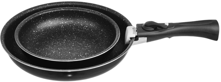 Набір сковорід Orion Grande гранітовий зі знімною ручкою 20/26 см (8592381157104) - зображення 2