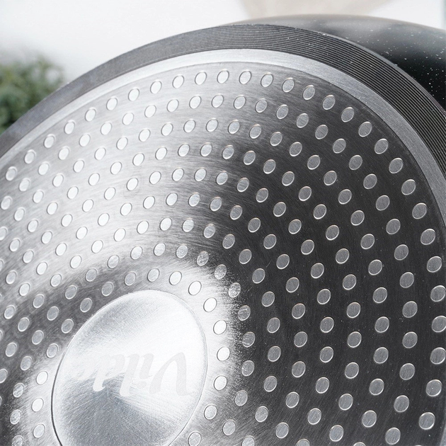 Patelnia Vilde Black & Wood granitowa z pokrywką 28 cm (5904316475437) - obraz 3