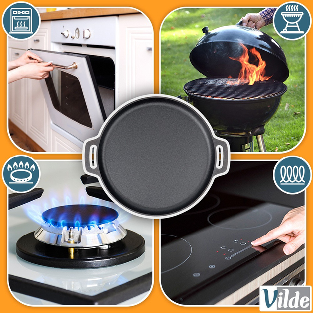 Patelnia Vilde Cast Line żeliwna 35x41.5 cm (5900670102316) - obraz 6