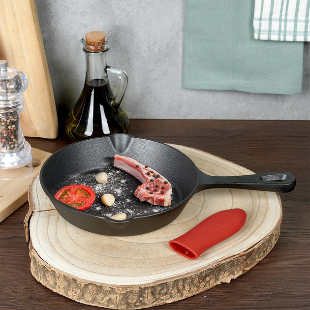 Patelnia Vilde Cast Line żeliwna z nakładką na uchwyt 20 cm (5904316471729) - obraz 4