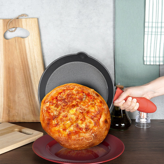 Patelnia Vilde Cast Line żeliwna z nakładką na uchwyt 25 cm (5904316471736) - obraz 11