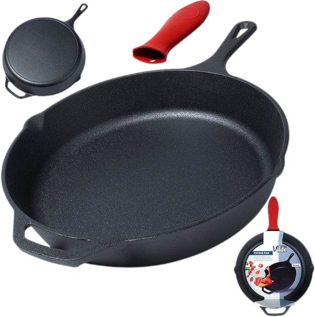 Patelnia Vilde Cast Line żeliwna z nakładką na uchwyt 30 cm (5904316471743) - obraz 11