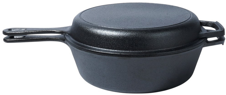 Zestaw patelni żeliwnych Vilde Cast Line Patelnia 42x27x3,5 cm + Głęboka patelnia 42x26,5x8 cm (5904316471705) - obraz 8