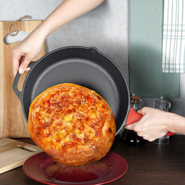 Patelnia Vilde Cast Line żeliwna z nakładką na uchwyt 30 cm (5904316471743) - obraz 14