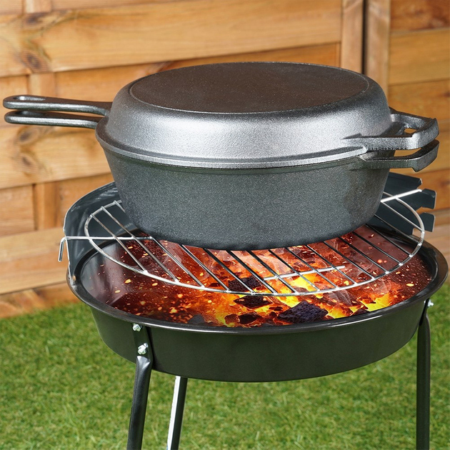 Zestaw patelni żeliwnych Vilde Cast Line Patelnia 42x27x3,5 cm + Głęboka patelnia 42x26,5x8 cm (5904316471705) - obraz 13