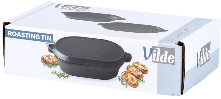 Форма для випікання Vilde Cast Line 2в1 чавунна 28x16 см (5900670102354) - зображення 3