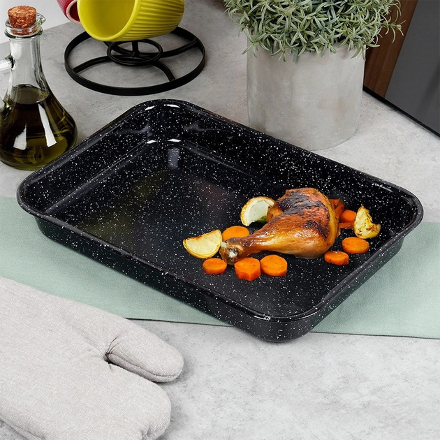 Brytfanna Orion emaliowana 34x24x4.5 cm (8592381101411) - obraz 5