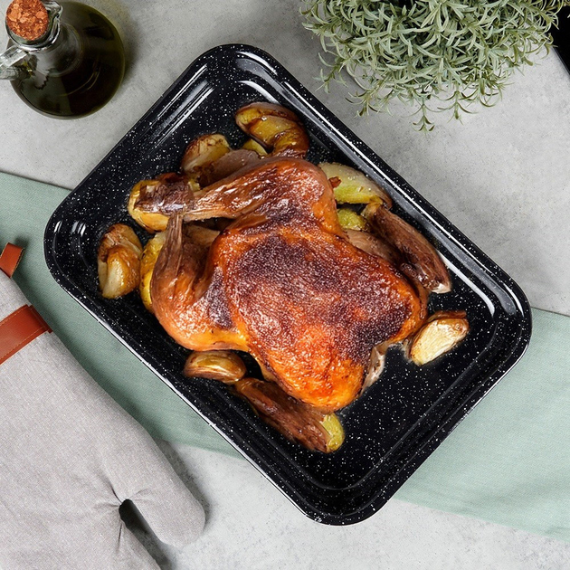 Brytfanna Orion emaliowana 34x24x4.5 cm (8592381101411) - obraz 7