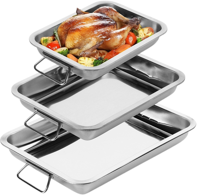 Набір форм для випікання Vilde з нержавіючої сталі 3 шт (5904316481681) - зображення 2