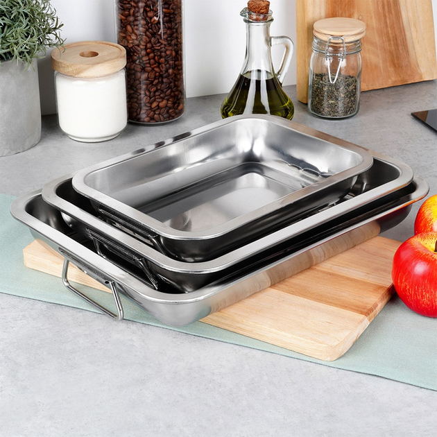 Набір форм для випікання Vilde з нержавіючої сталі 3 шт (5904316481681) - зображення 6