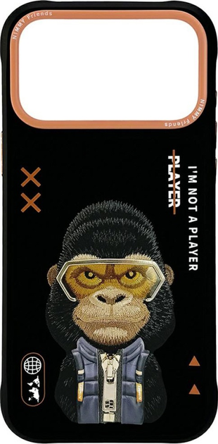 Панель Nimmy Cool&Cute 2.0 Gorilla для iPhone 17 Pro Black (6971080313882) - зображення 1