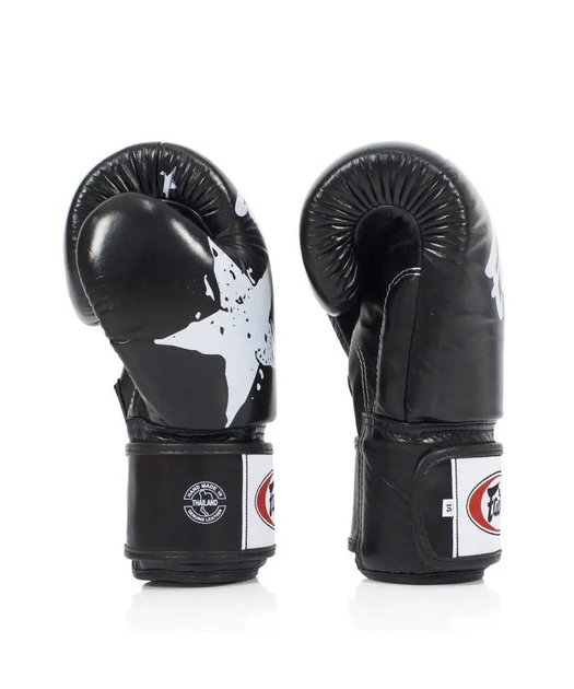 Рукавички боксерські з бинтами Fairtex BGV1 Nation Print 16 унцій, чорні - изображение 5