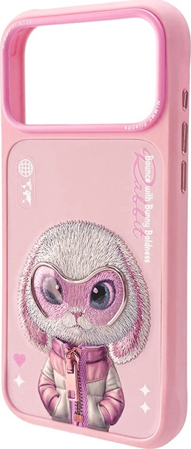 Etui plecki Nimmy Cool&Cute 2.0 Rabbit do iPhone 17 Pro Pink (6971080314001) - obraz 2