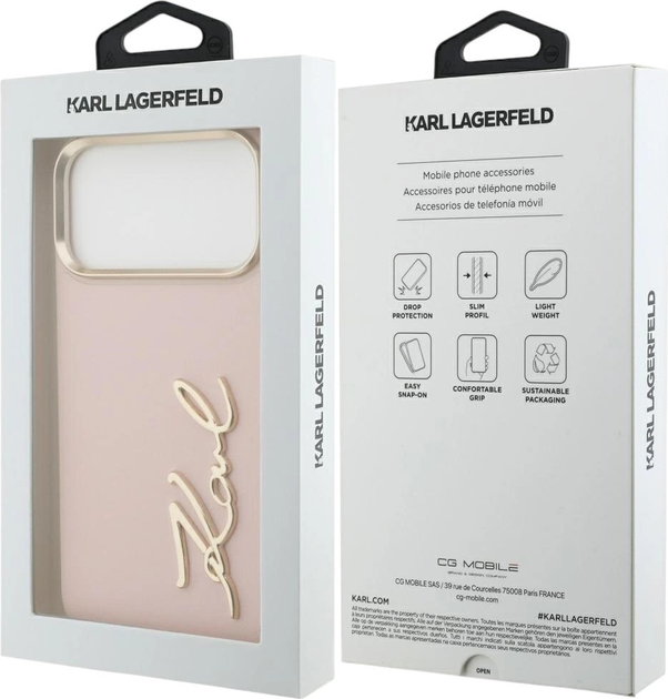 Etui Karl Lagerfeld Karl Script Logo do Apple iPhone 17 Pro Max Pink (3666339496449) - obraz 7