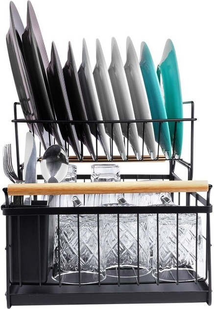 Suszarka do naczyń Vilde Czarna 48 x 29 x 28.5 cm (5904316465230) - obraz 8