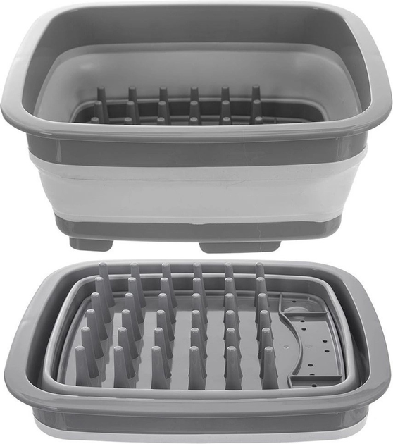 Suszarka do naczyń Orion silikonowa Szara 37 x 31.5 x 14.5 cm (8693395018068) - obraz 2