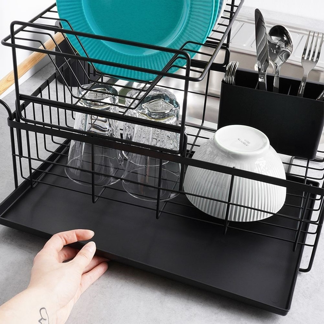 Suszarka do naczyń Vilde Czarna 48 x 29 x 28.5 cm (5904316465230) - obraz 12