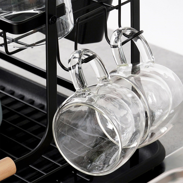 Suszarka do naczyń Vilde Czarna 48.5 x 32 x 23.5 cm (5904316481896) - obraz 11