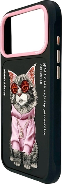 Etui plecki Nimmy Glasses Cool Cat do iPhone 17 Pro Black (6971080313646) - obraz 2