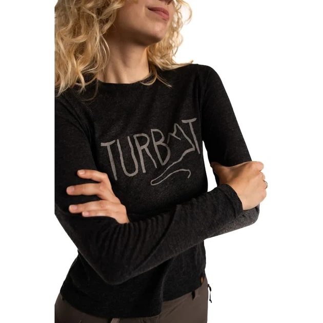 Женская футболка с принтом Turbat Magic Logo LS Wmn Caviar XL (100076598) - изображение 3
