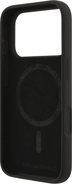 Etui Karl Lagerfeld Silicone Karl&Choupette Ring MagSafe do Apple iPhone 17 Pro Black (3666339549558) - obraz 7
