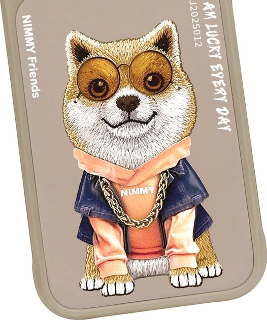 Etui plecki Nimmy Glasses Cool Dog do iPhone 17 Pro Beige (6971080313608) - obraz 6