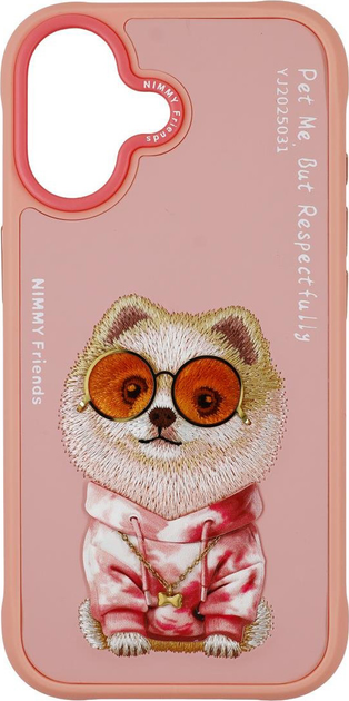 Etui plecki Nimmy Glasses Cool Dog do iPhone 17 Pink (6971080313707) - obraz 1