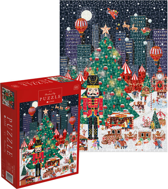 Пазлы Interdruk Christmas City трёхслойные 1000 деталей (376367) - изображение 3