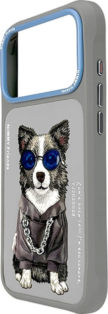 Etui plecki Nimmy Glasses Cool Dog do iPhone 17 Pro Grey (6971080313684) - obraz 3