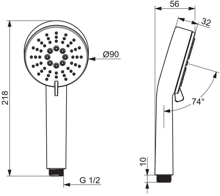 Душова лійка Oras 90 мм - зображення 2